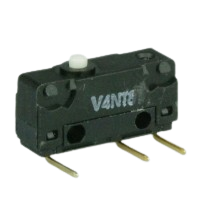 Saia-Burgess V4NT82 Microswitch with plain plunger actuator & RH PCB terminals